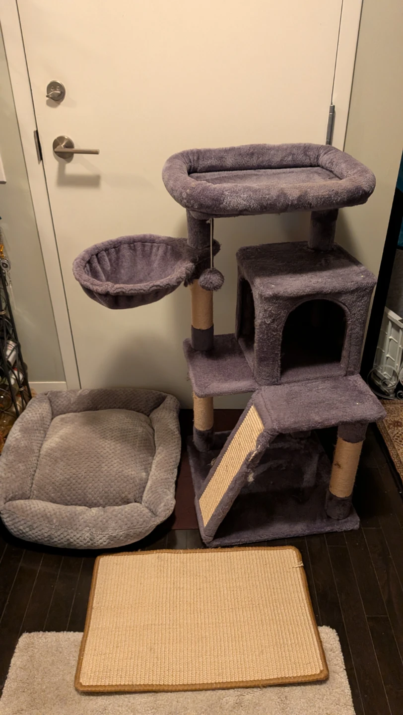 Cat Tree, Large Bed, Litter Box and Sisal Mat