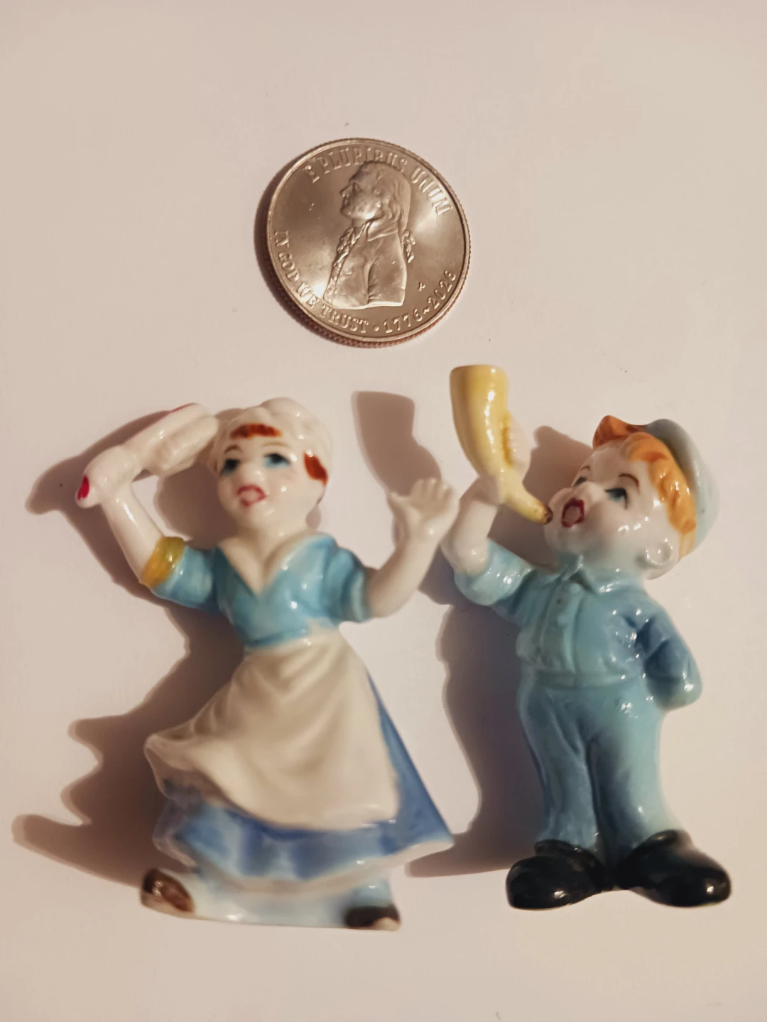 Vintage Miniature Porcelain Boy and Girl Figurines - photo 3
