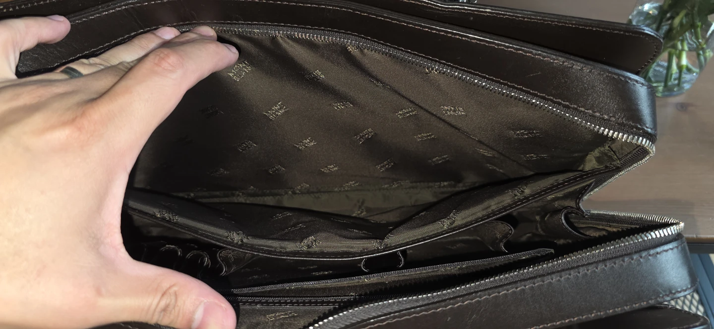 Montblanc Brown Leather Briefcase - photo 5