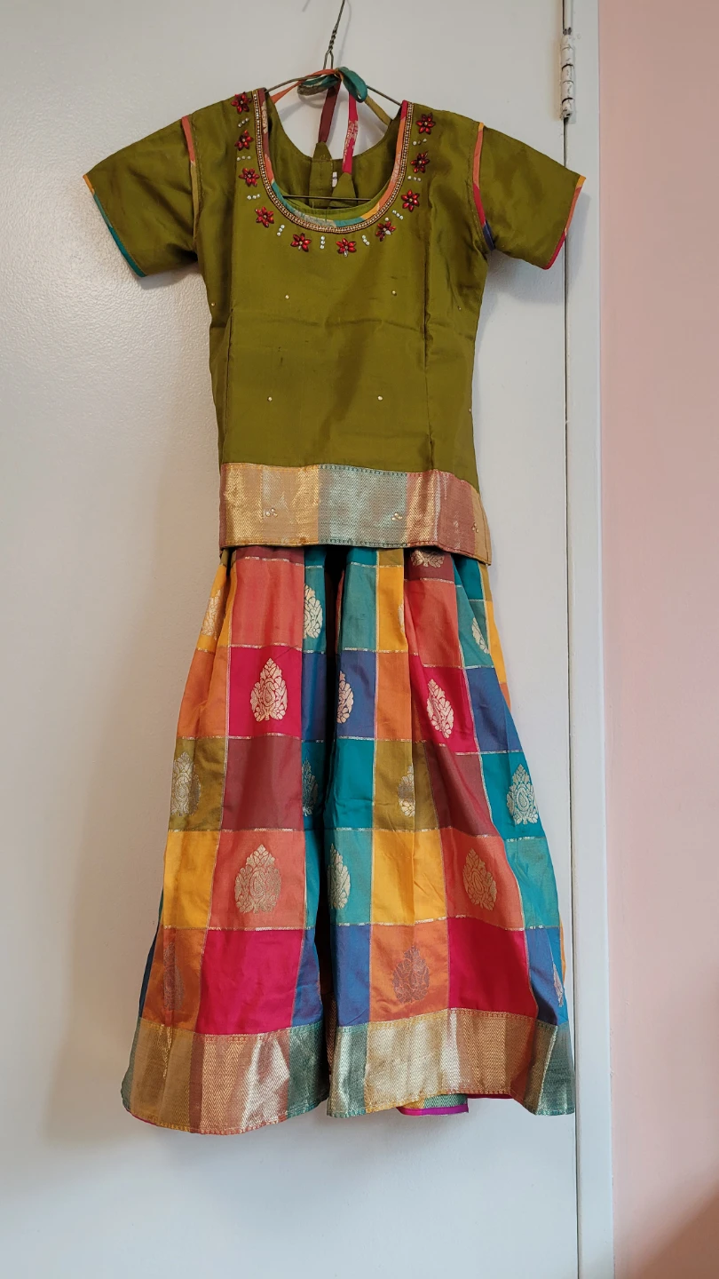 Traditional Girls Pattu Pavadai Set