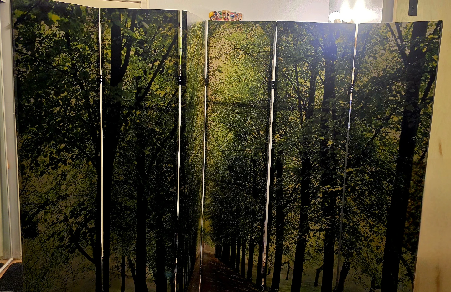 6-Panel Forest Print Room Divider - photo 2