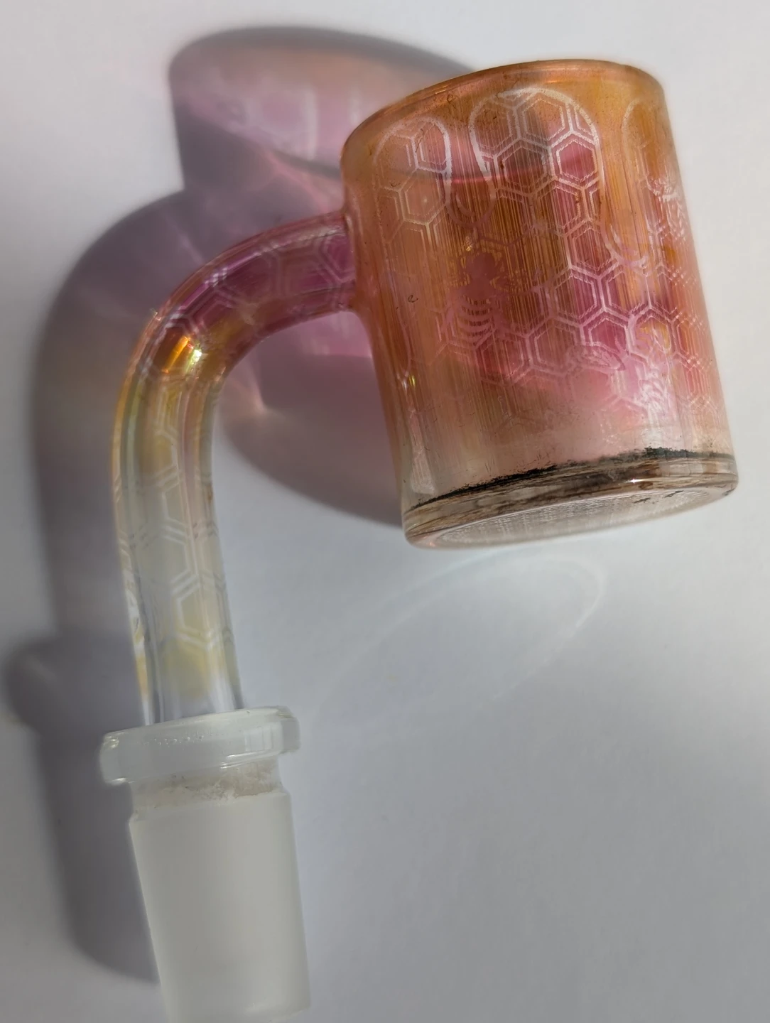 Honeybee Pattern Glass Quartz Banger - photo 2