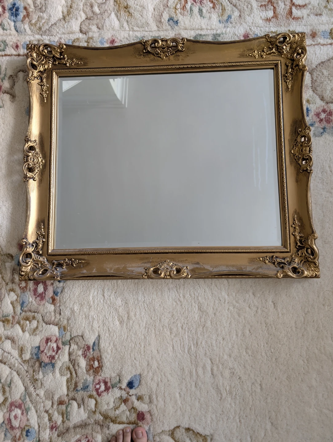 Ornate Gold Framed Wall Mirror