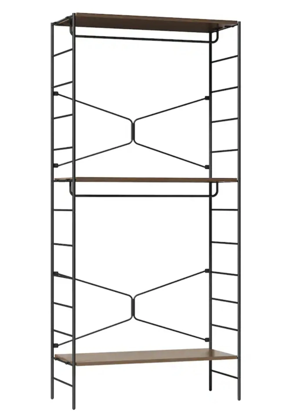 EMERY Collection Walnut Wood Closet Organizer Kit