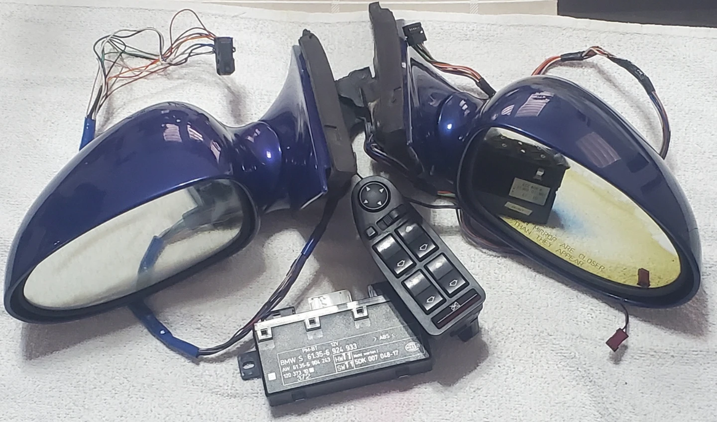 BMW E39 M5 Mirrors with Control Module and Switch
