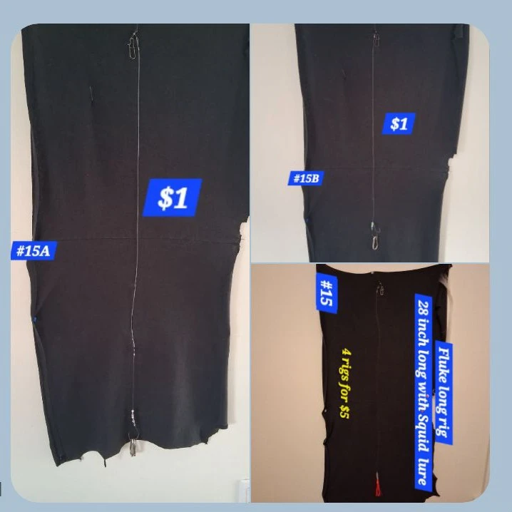 4 Fluke Long Rig with Squid Lures - 28 Inch, Squid Lure - photo 2