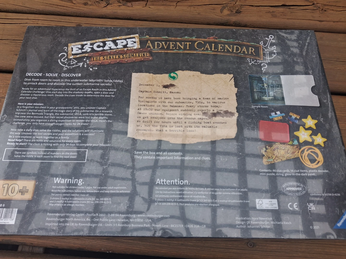 Ravensburger Escape The Sunken Submarine Advent Calendar - photo 3