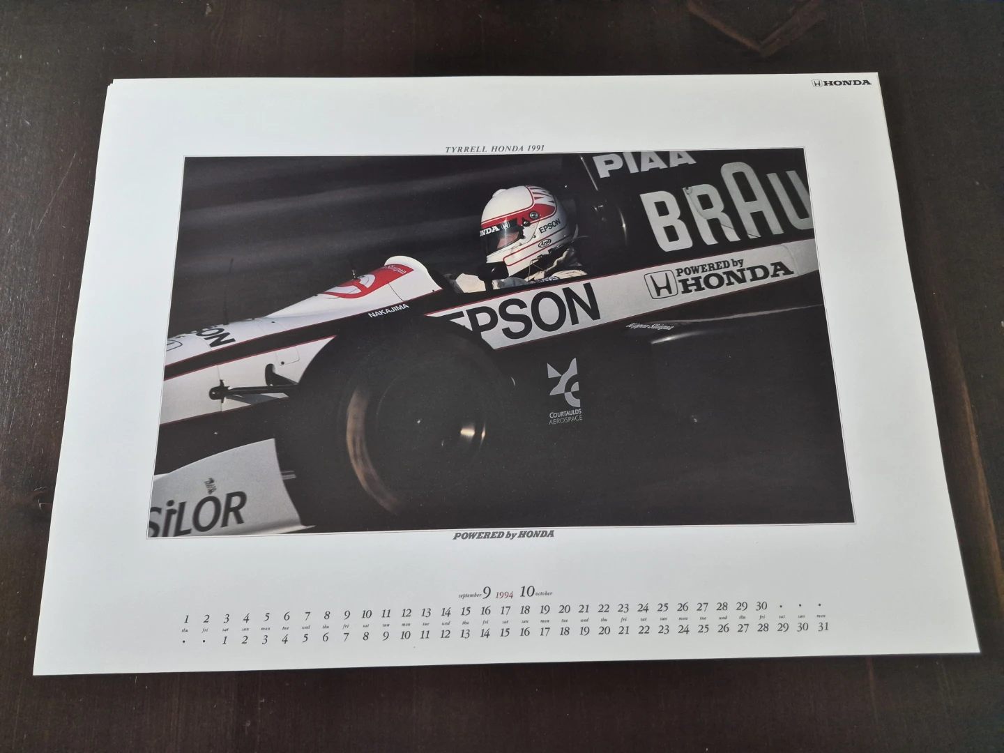 Vintage 1994 Honda Formula 1 Racing Calendar🏈 - photo 5