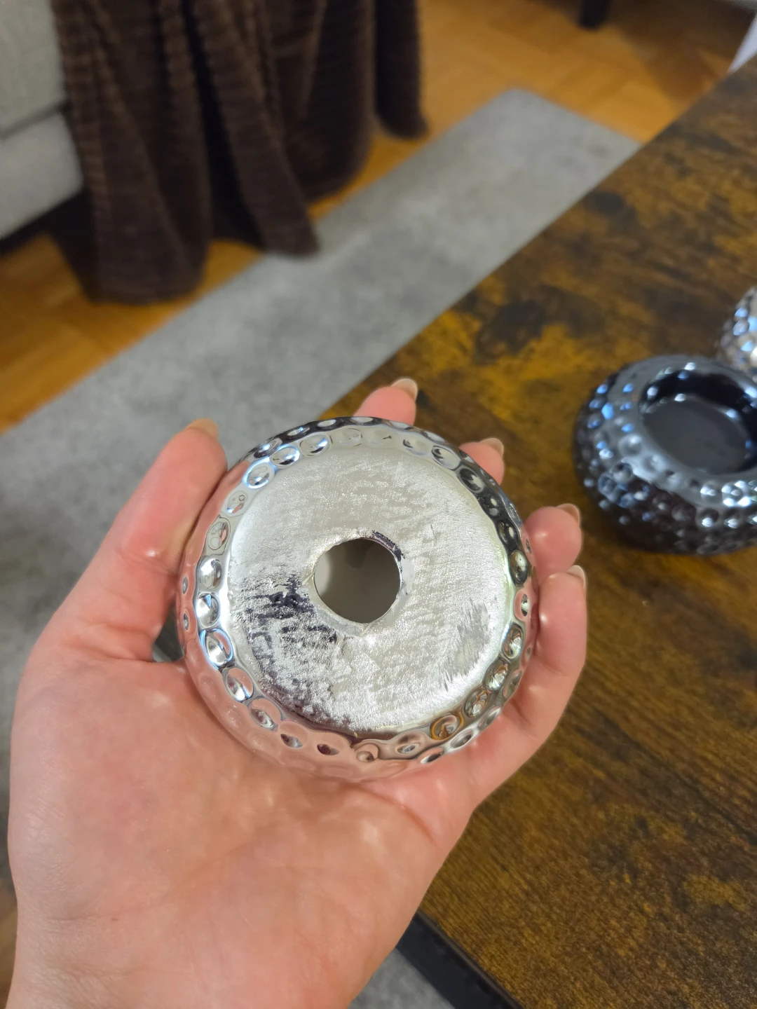 Set of 3 Textured Candle Holders - photo 3