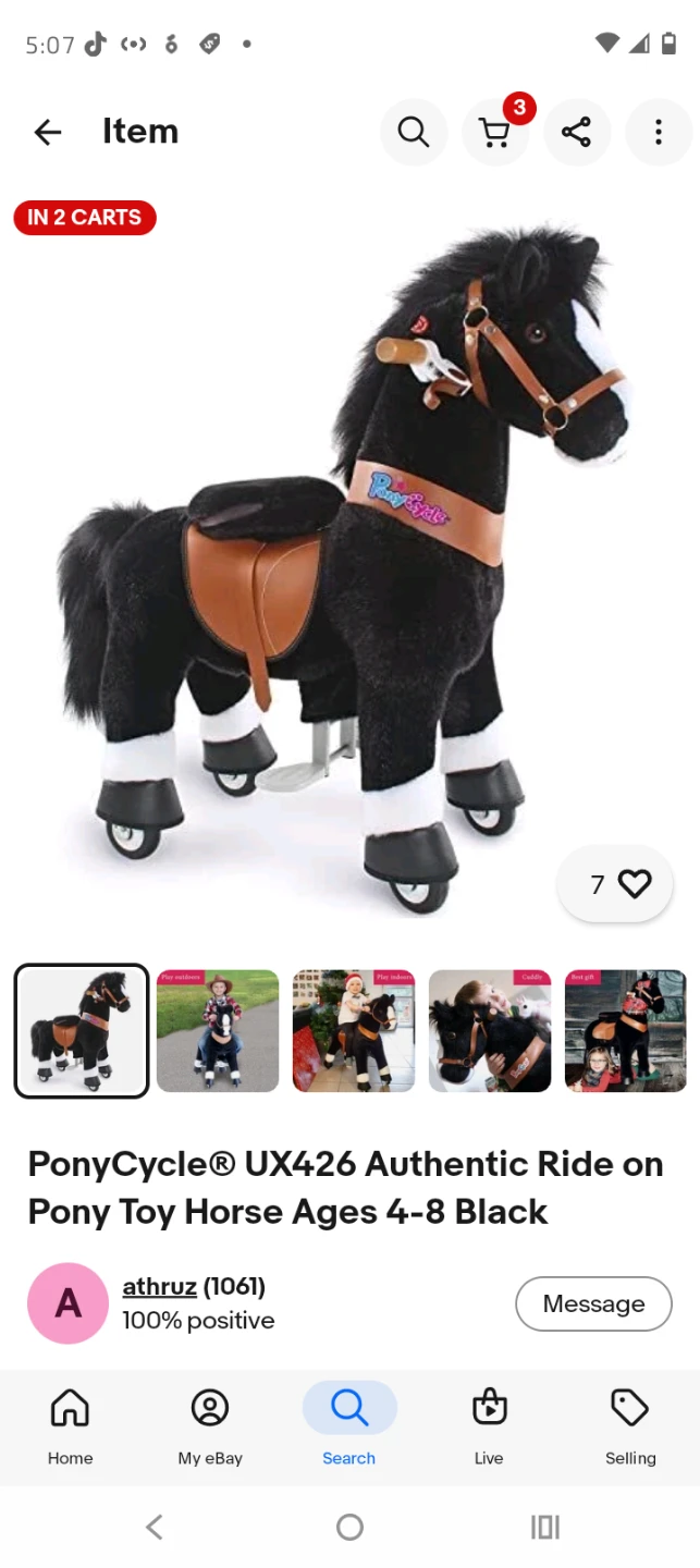 PonyCycle UX426 Ride-on Horse, Black( fao toy store) - photo 2