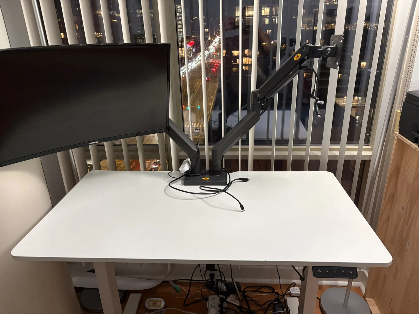 White Adjustable Standing Desk
