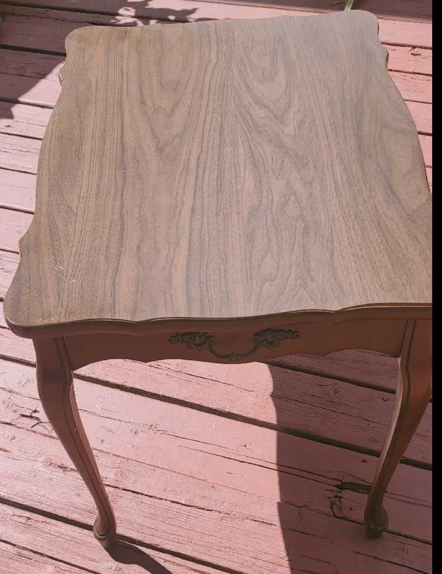 Vintage Wooden End Table - photo 2