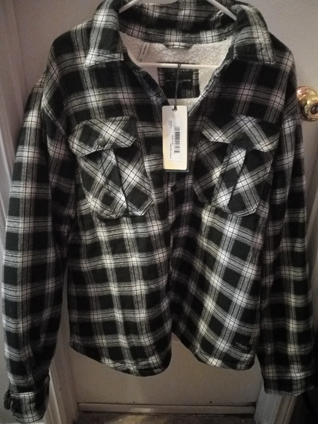 Brand New Silver Jeans Co. Sherpa-Lined Plaid Shirt Jacket XL - photo 2