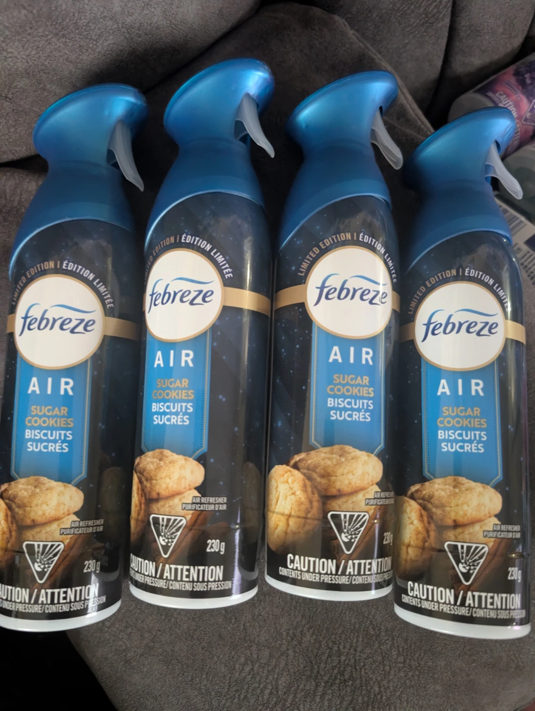 4 Febreze Air Sugar Cookies Air Freshener Sprays
