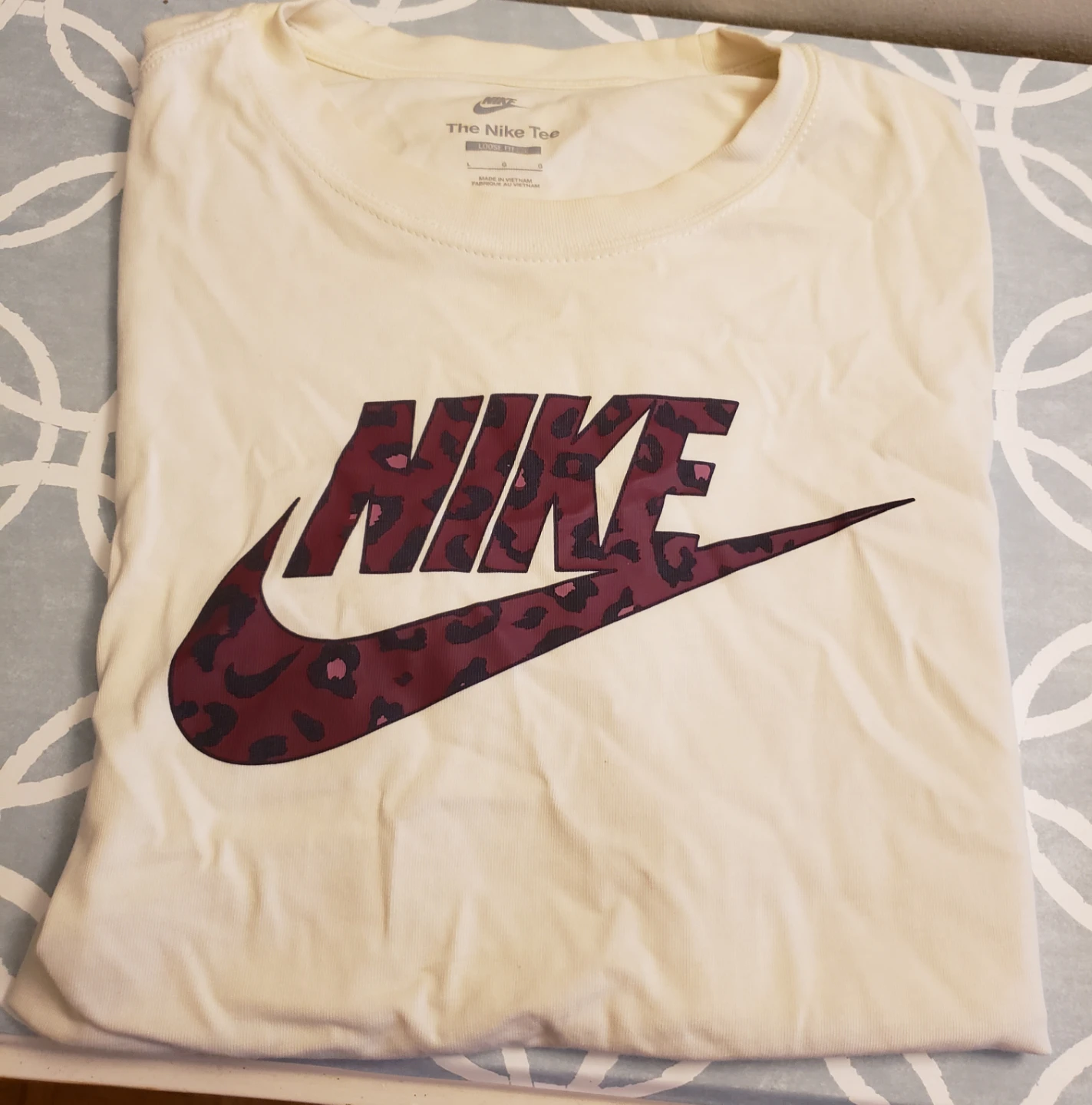 Nike Leopard Print Logo T-Shirt
