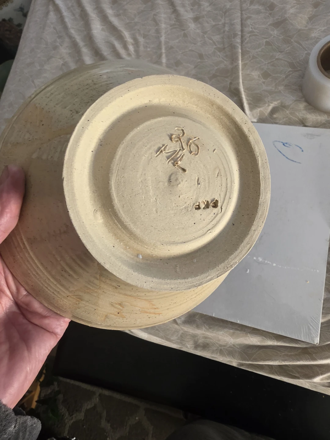 Ceramic decorative bowl on metal stand custom made - photo 2