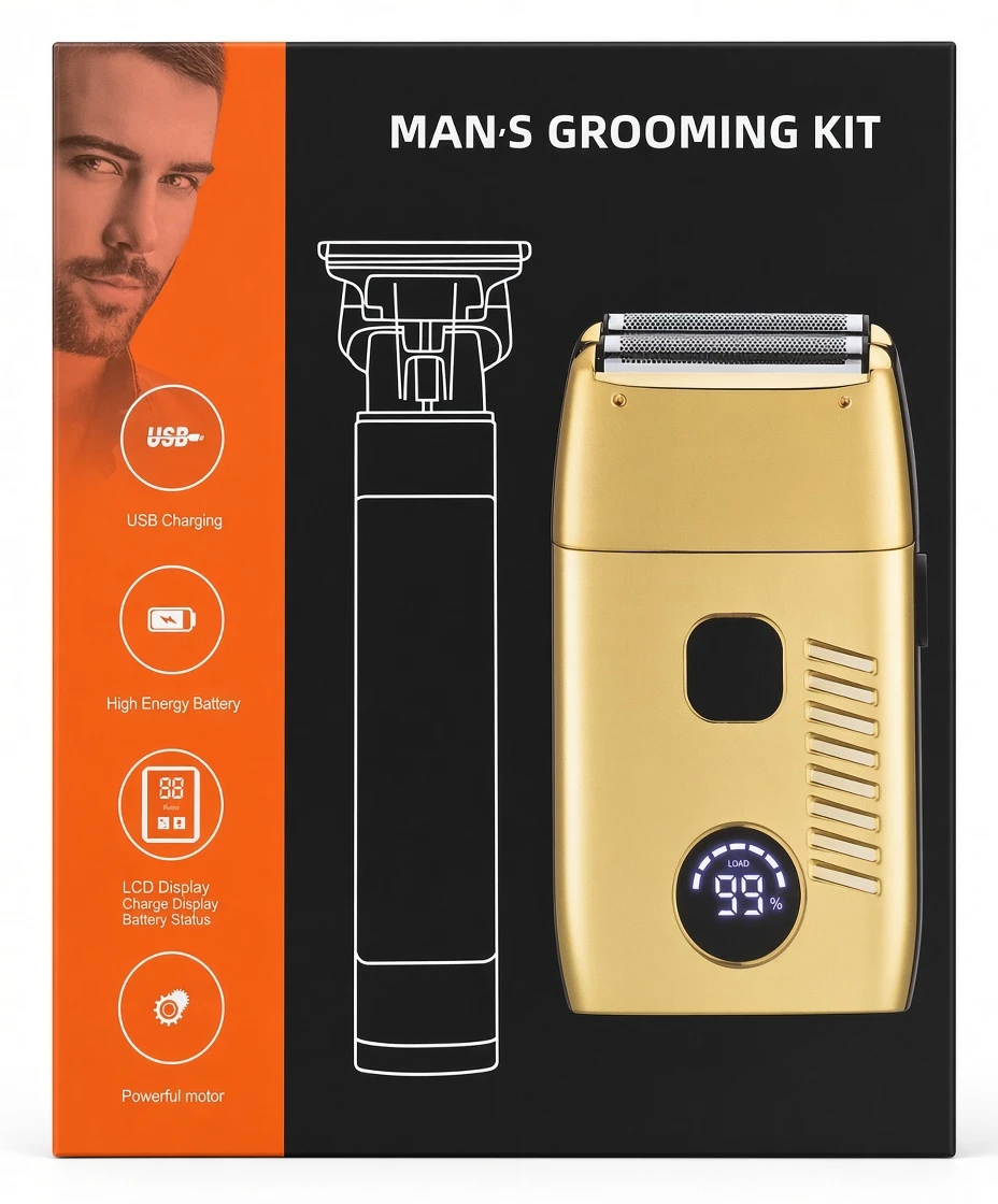 Man's Grooming Kit - Gold