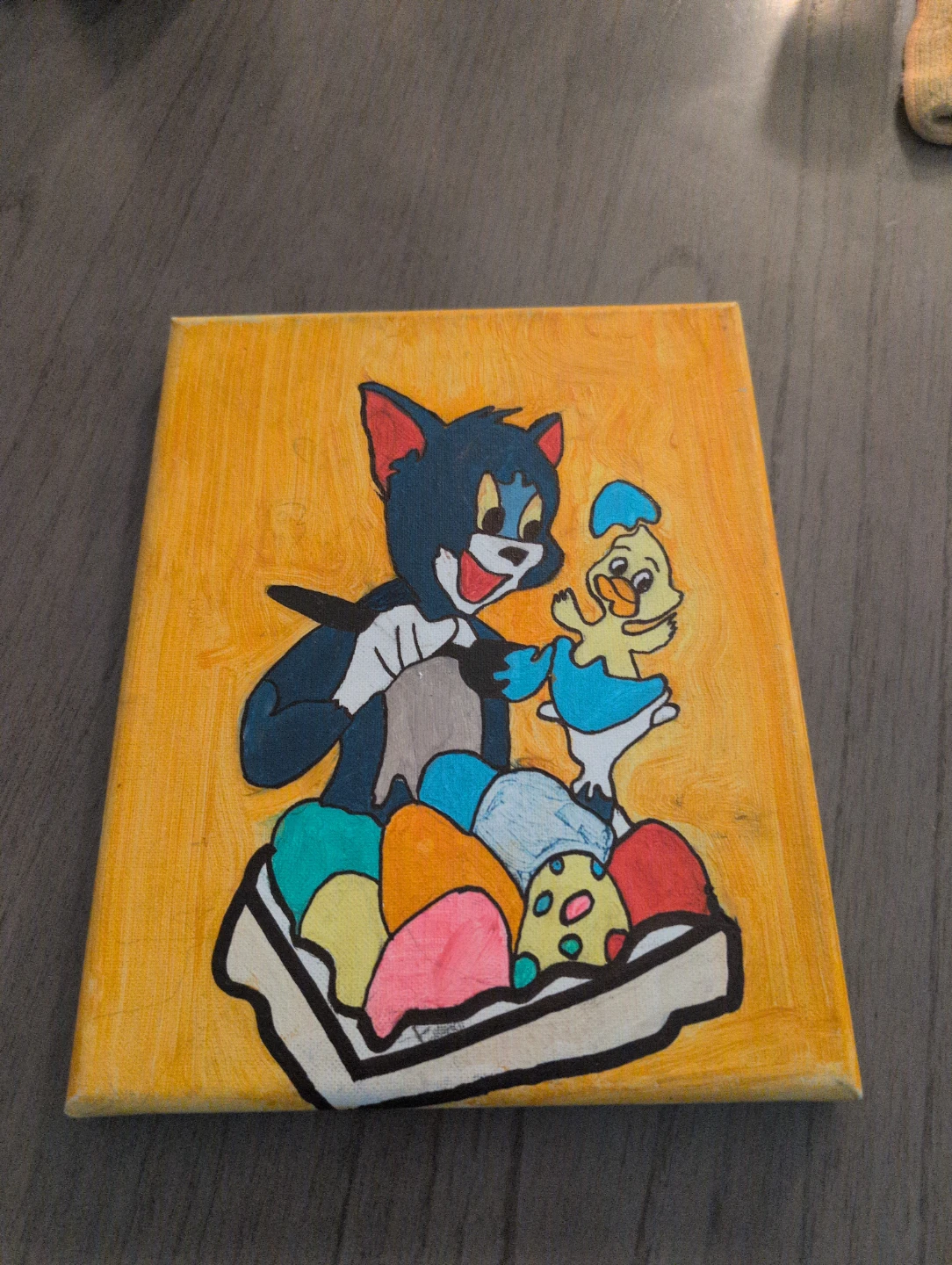Hand-painted Tom and Jerry Canvas - photo 2