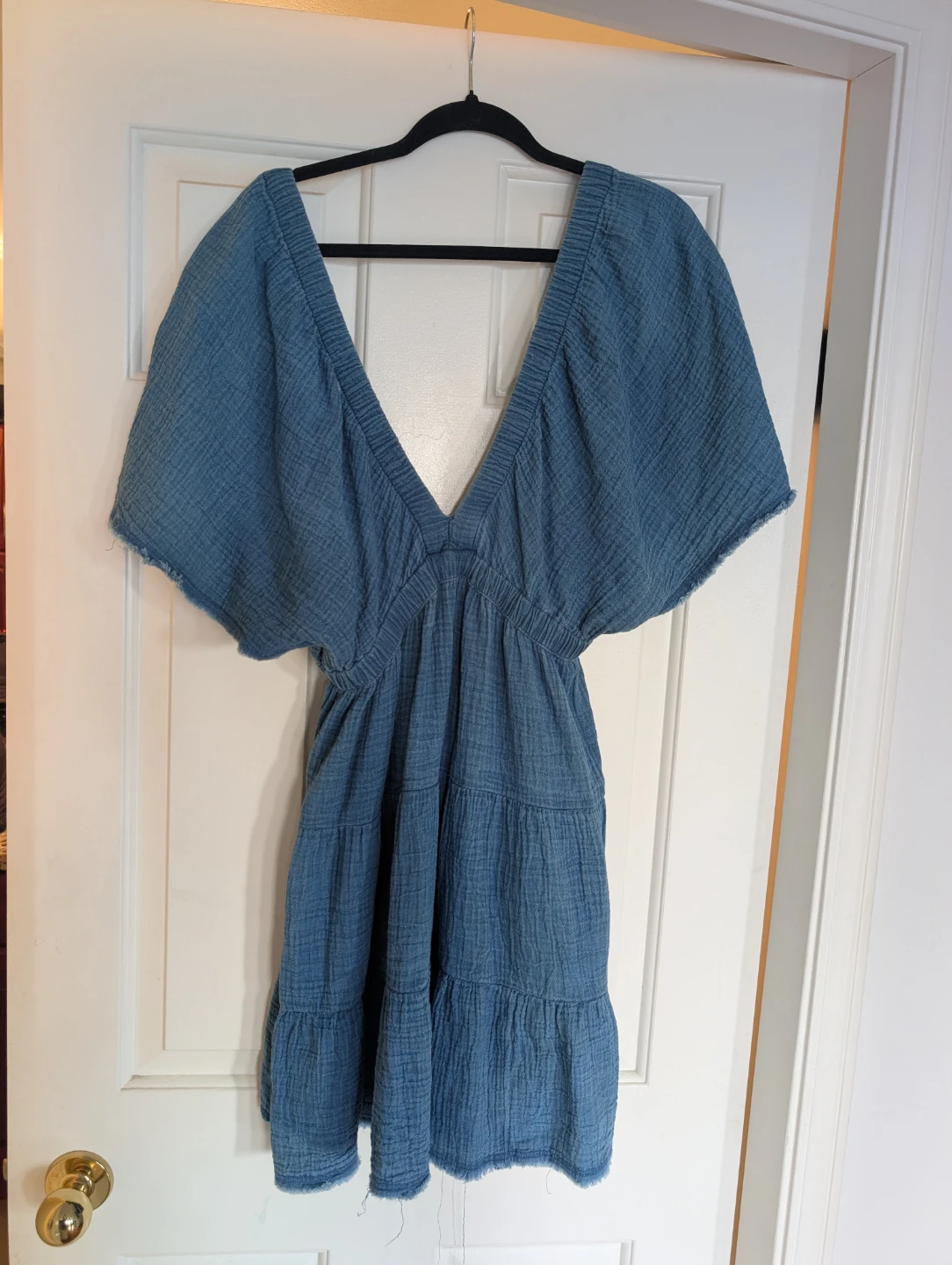 Aerie Blue Tiered Dress