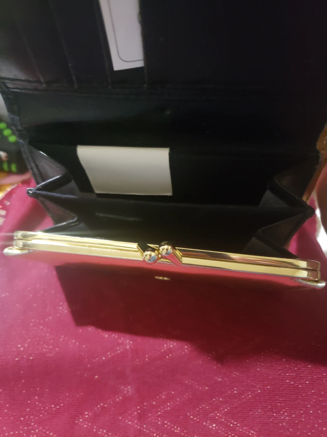 Gold Metallic Bi-fold Wallet - photo 3