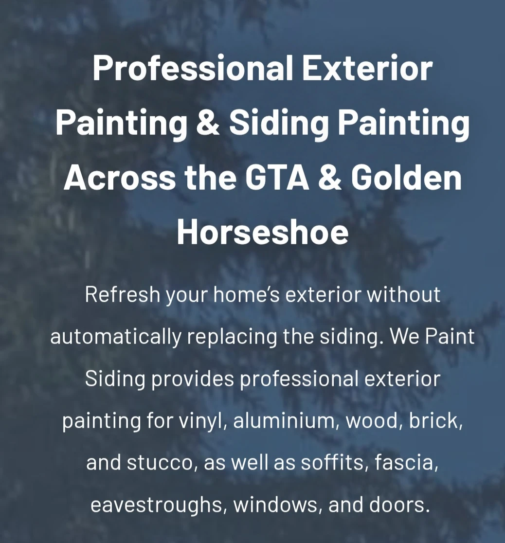 We Paint Siding exterior and siding painting services