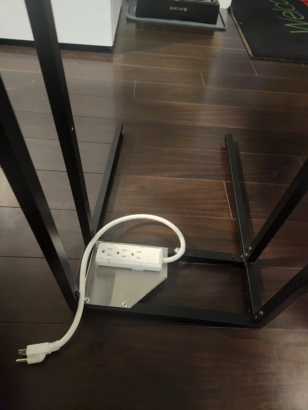Ikea Glass Side Table with Power Outlet - photo 2
