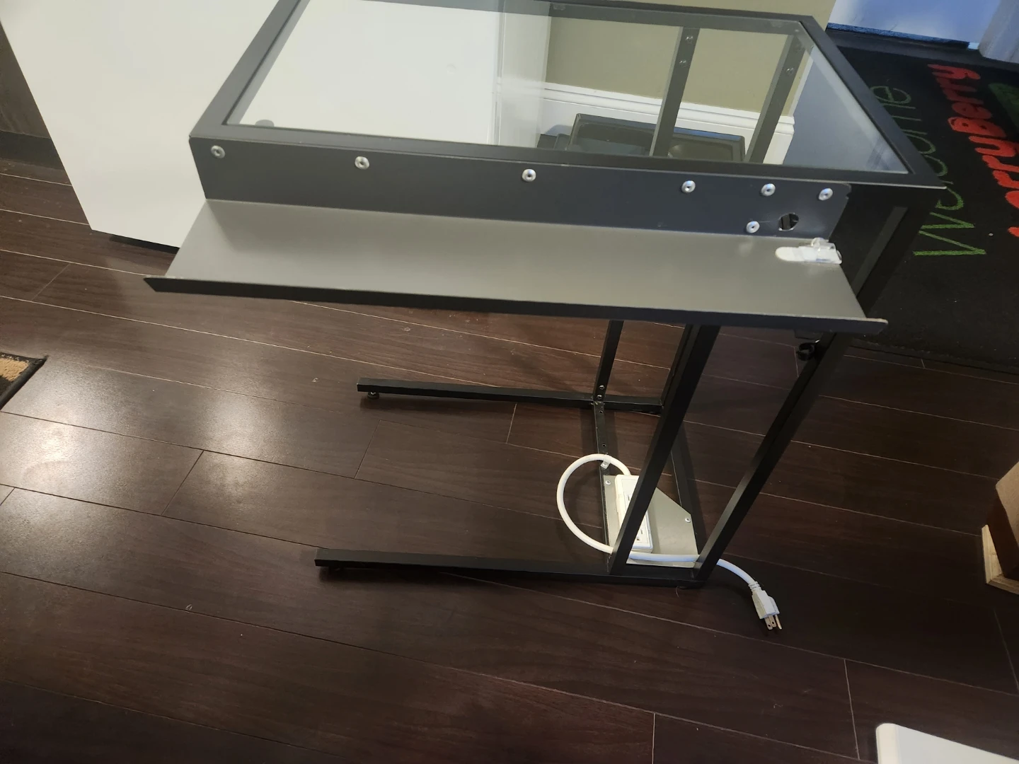 Ikea Glass Side Table with Power Outlet - photo 4