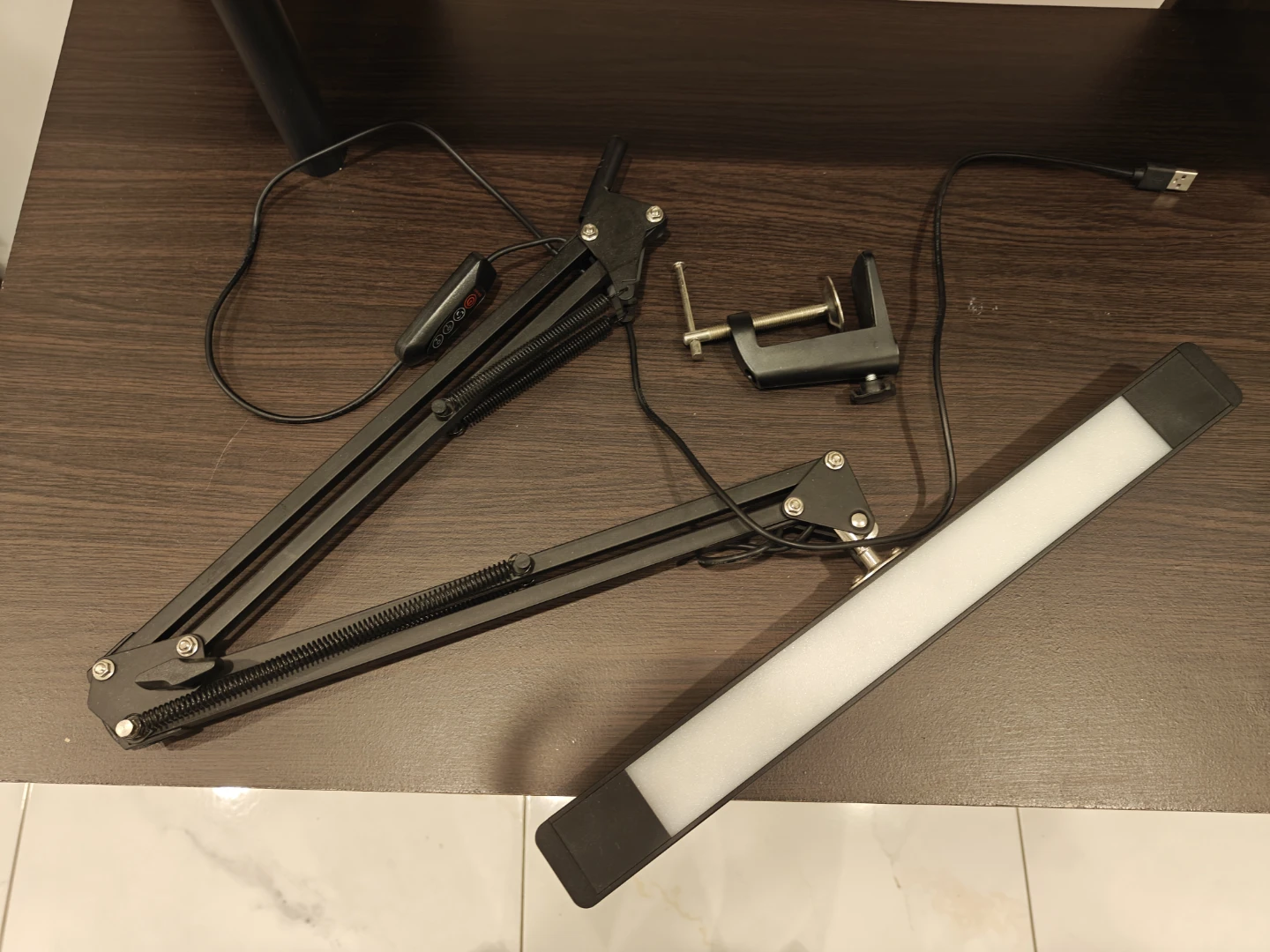 Black Swing Arm Desk Lamp - photo 3
