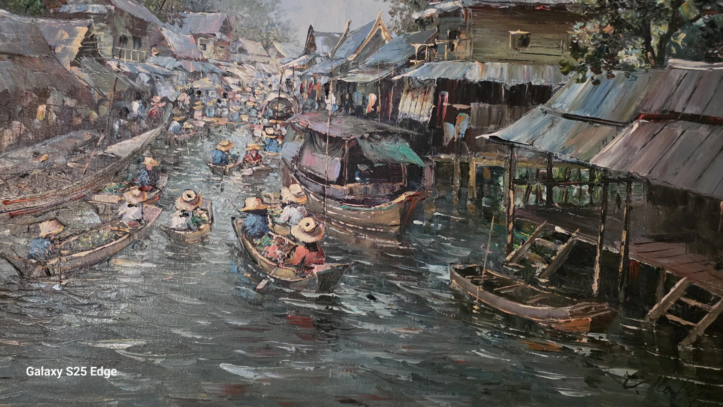 Floating Market Oil Painting - photo 3