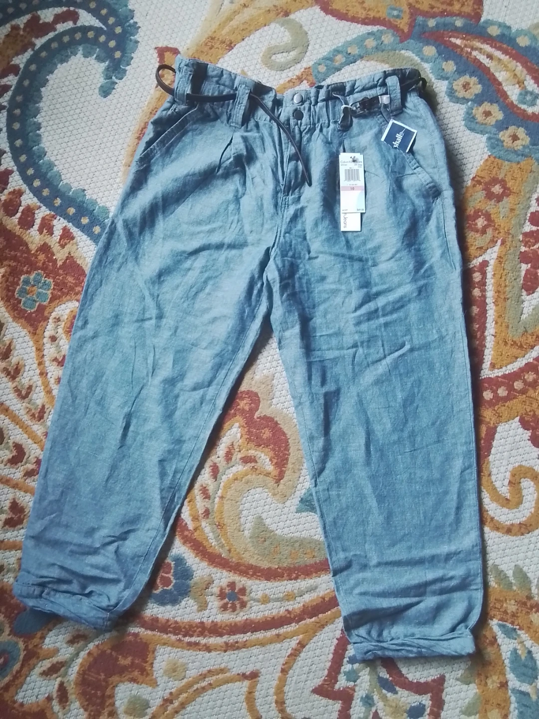 Calvin Klein Jeans Linen Blend Pants Size 10