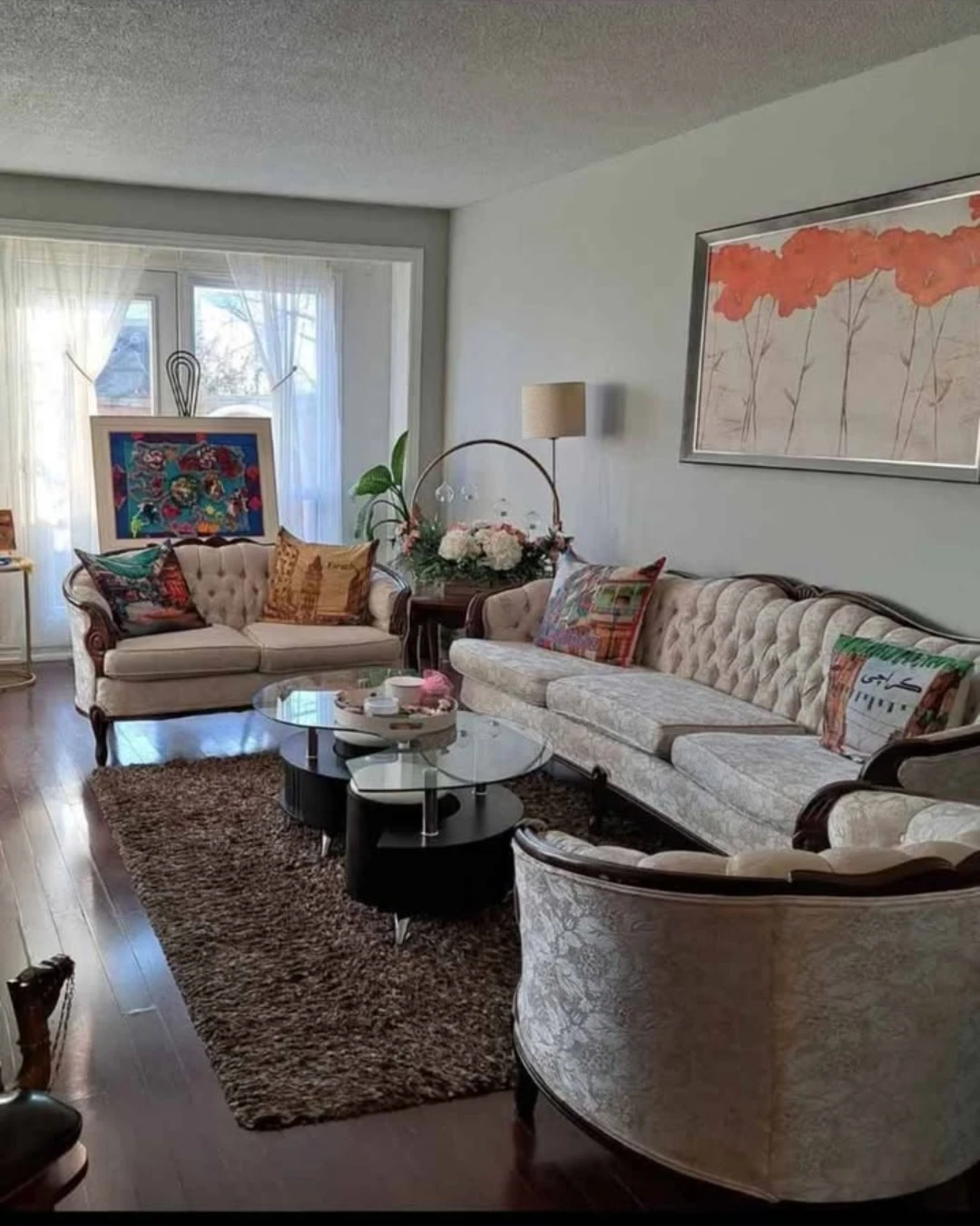 Vintage Style Tufted Sofa Set