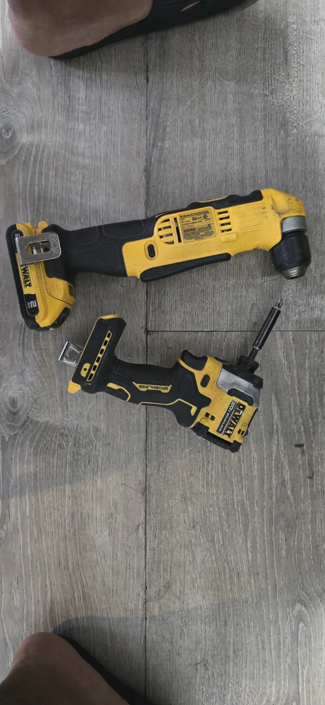 DeWalt 20V Cordless Right Angle Drill and Impact Driver