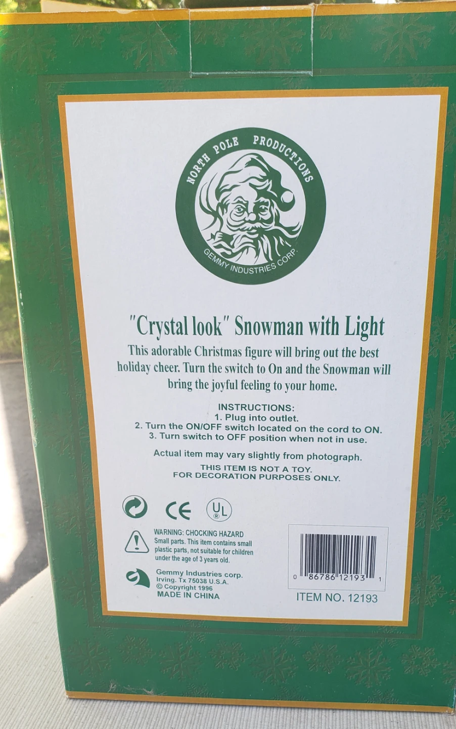 Gemmy Industries Crystal Look Lighted Snowman - photo 3