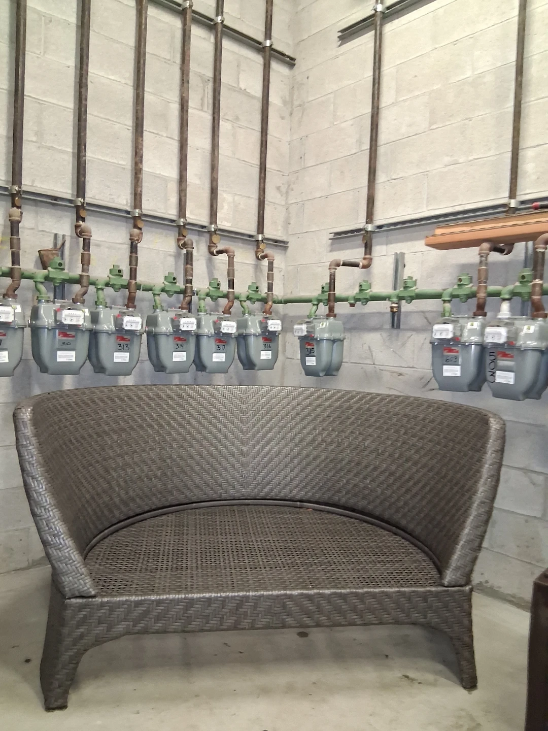 Woven Outdoor Loveseat with Cushions - photo 2