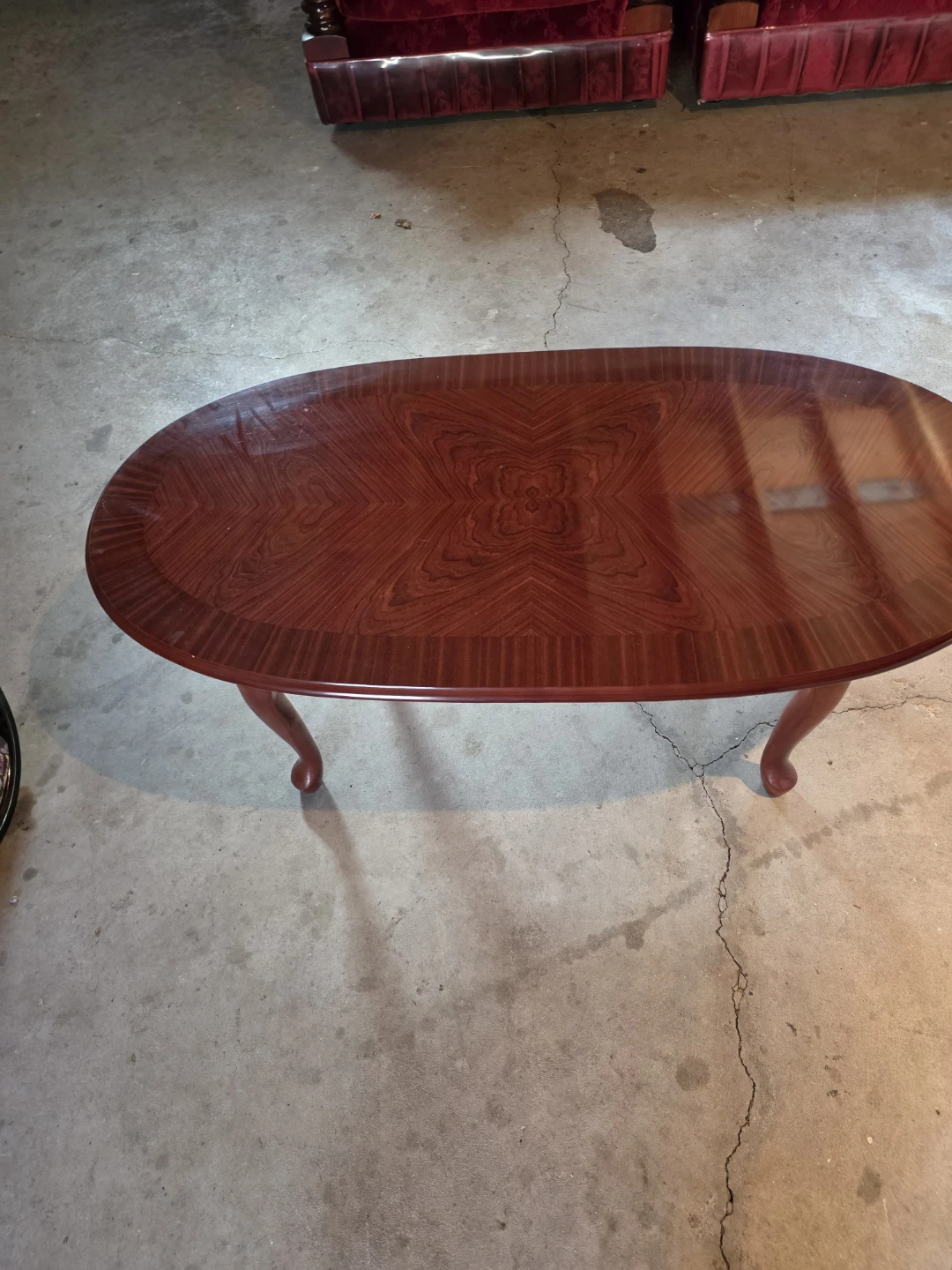 Oval Wood Coffee Table - photo 2