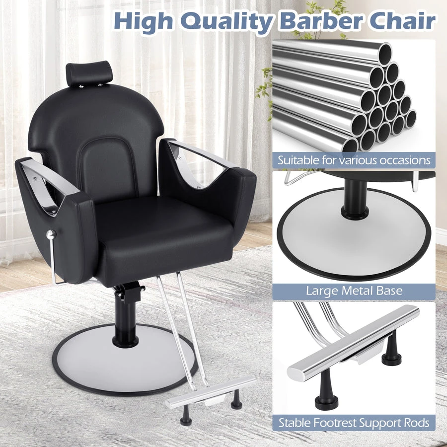 Modern Black Barber Chair - photo 4