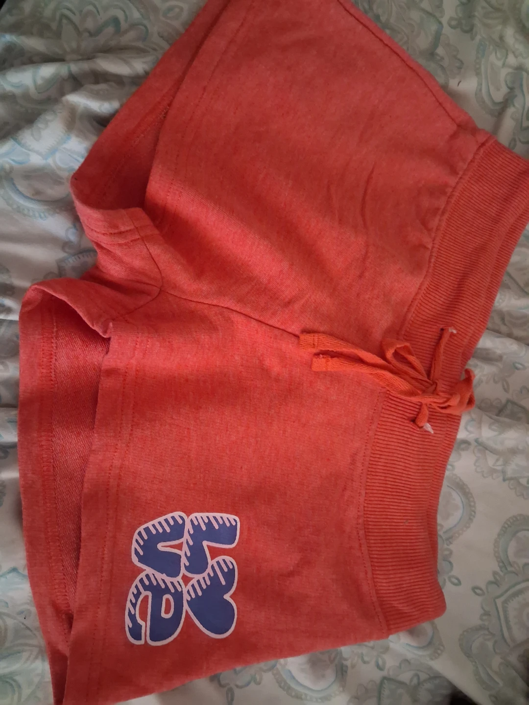 Lulu Lime Orange Cotton Shorts