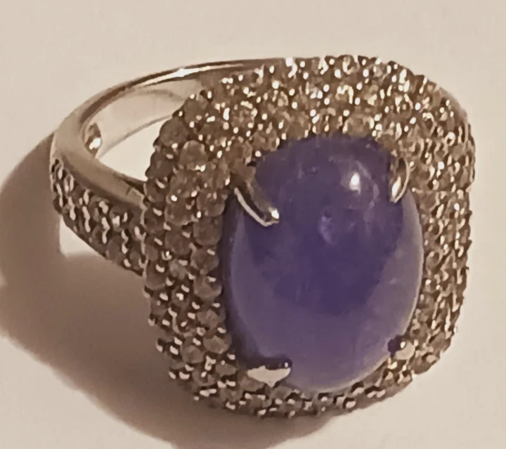 Gorgeous Sterling Silver 925 Tanzanite Gemstone Ring.8.