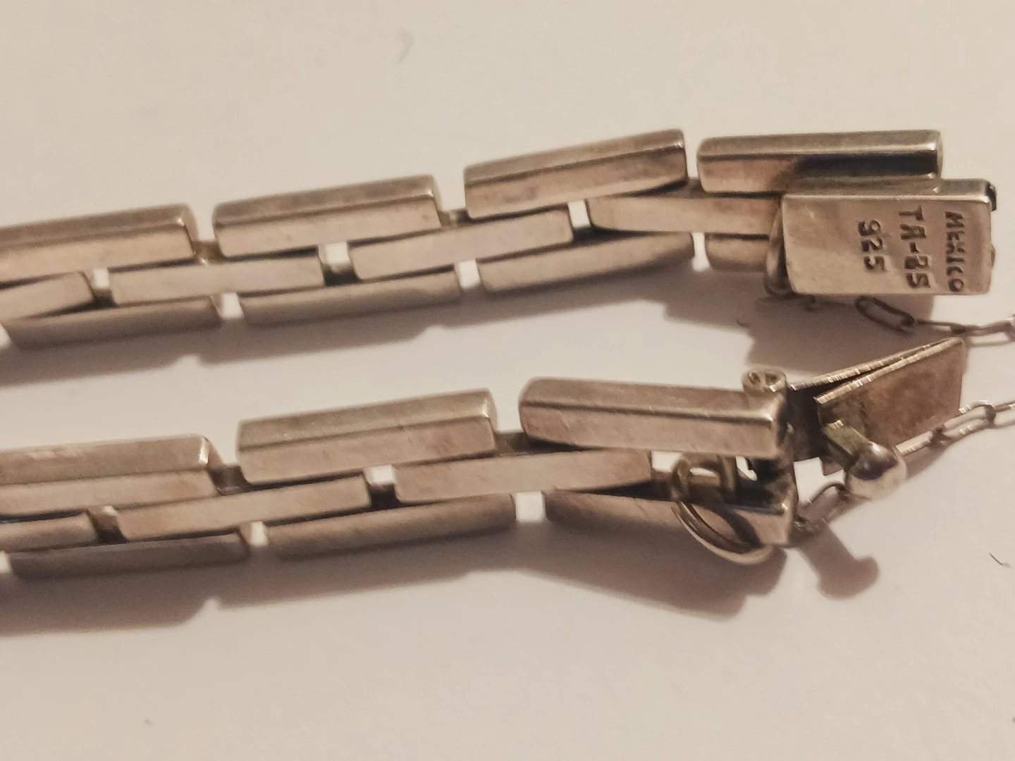 Taxco Mexico 925 Sterling Silver Solid Link Bracelet - photo 3