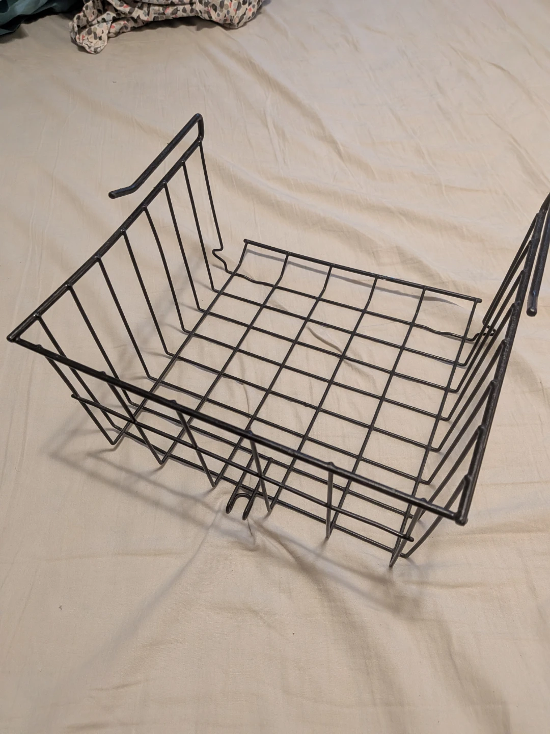 Black Wire Under-Shelf Hanging Storage Basket - photo 2