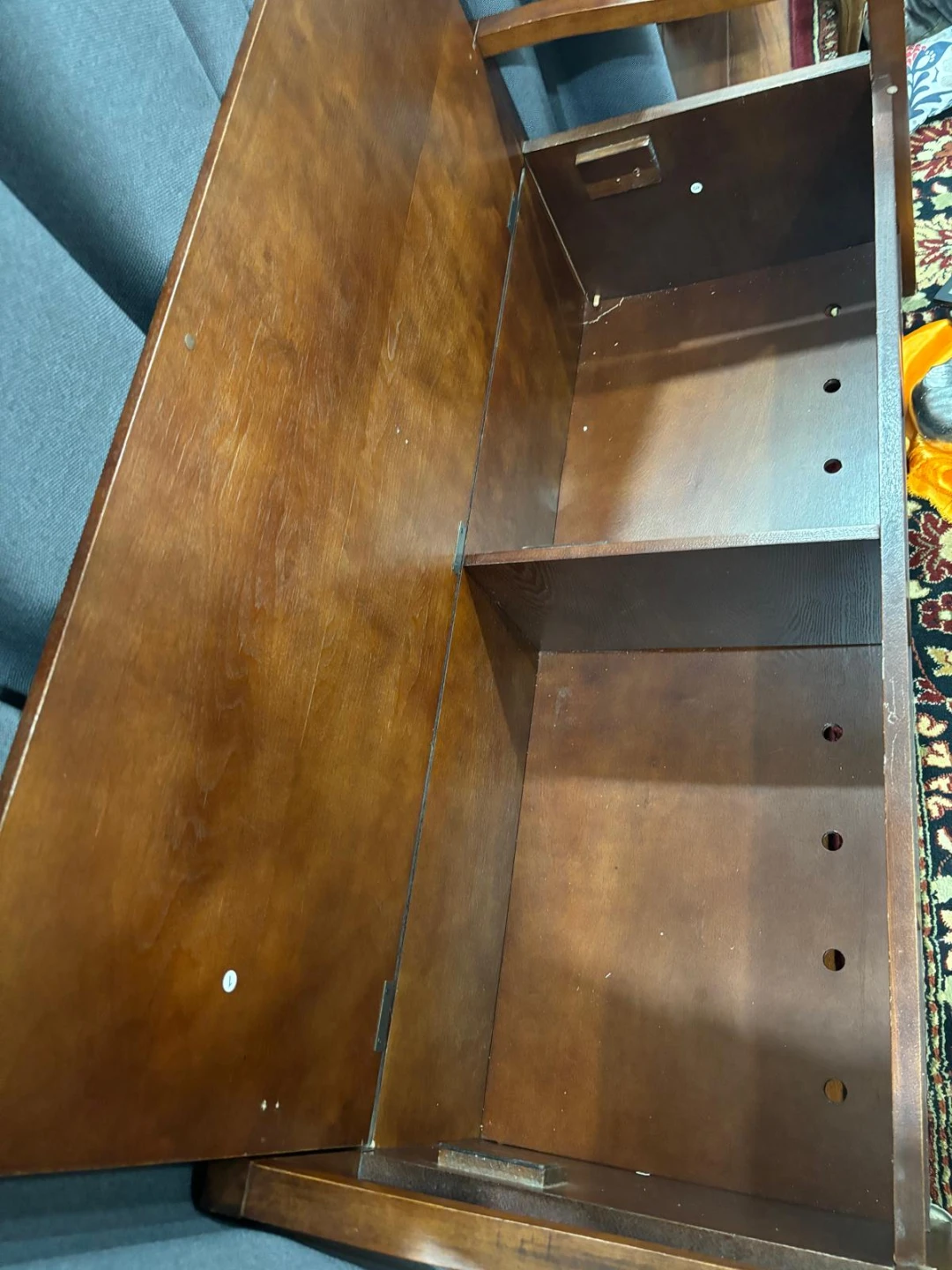 Wooden Bench with Storage - photo 4