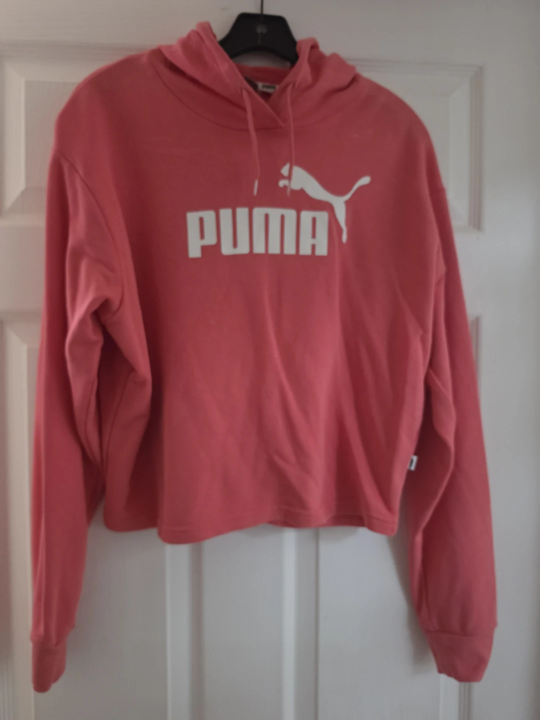 Puma Cropped Pink Hoodie