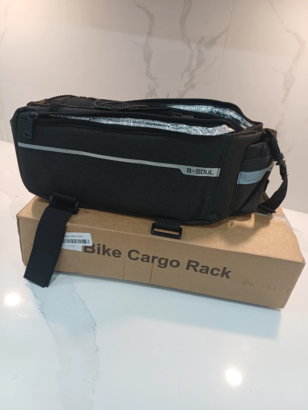 Bike Cargo Rack with B-Soul Rear Rack Storage Bag