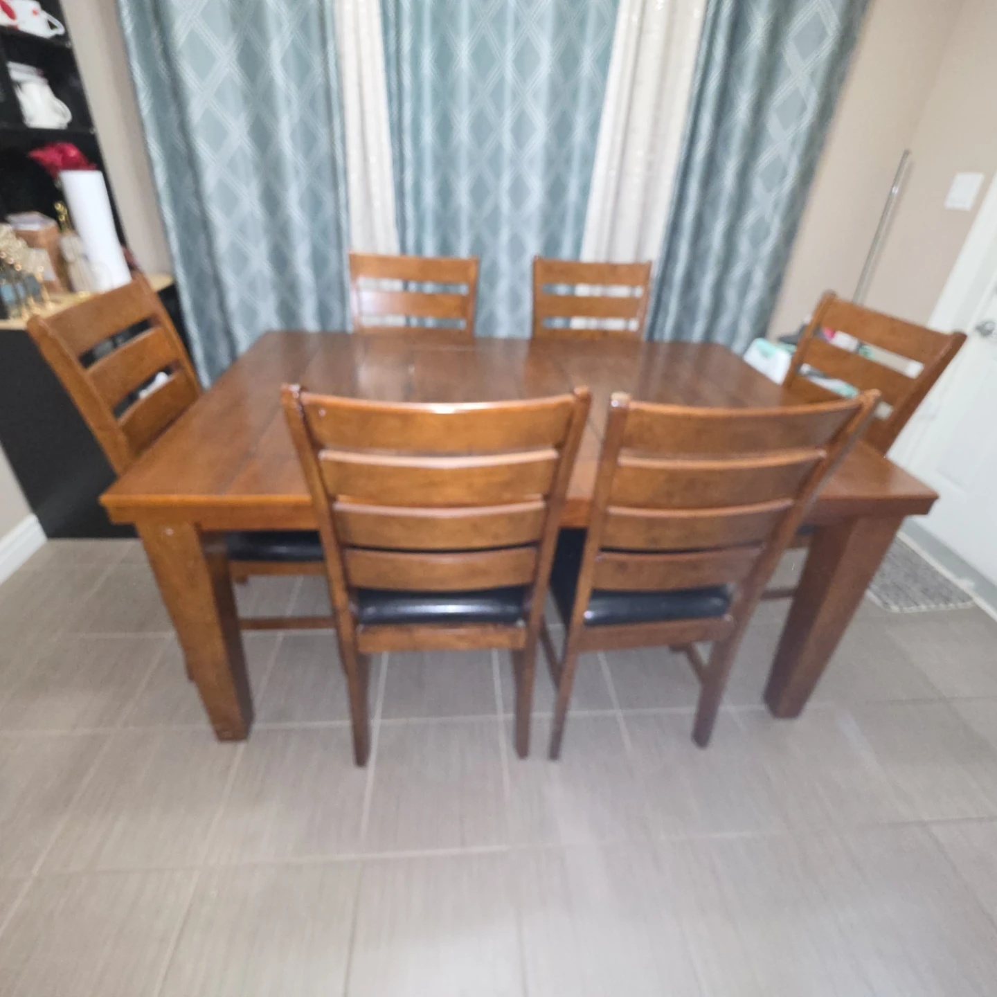Wooden Dining Table and 6 Chairs Set - photo 2