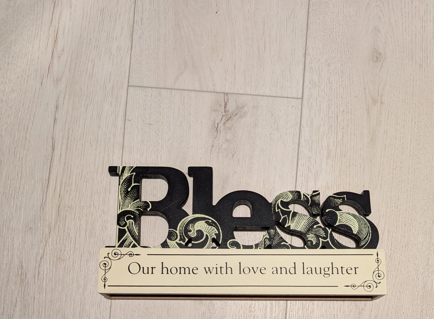 Bless Our Home Wood Tabletop Sign