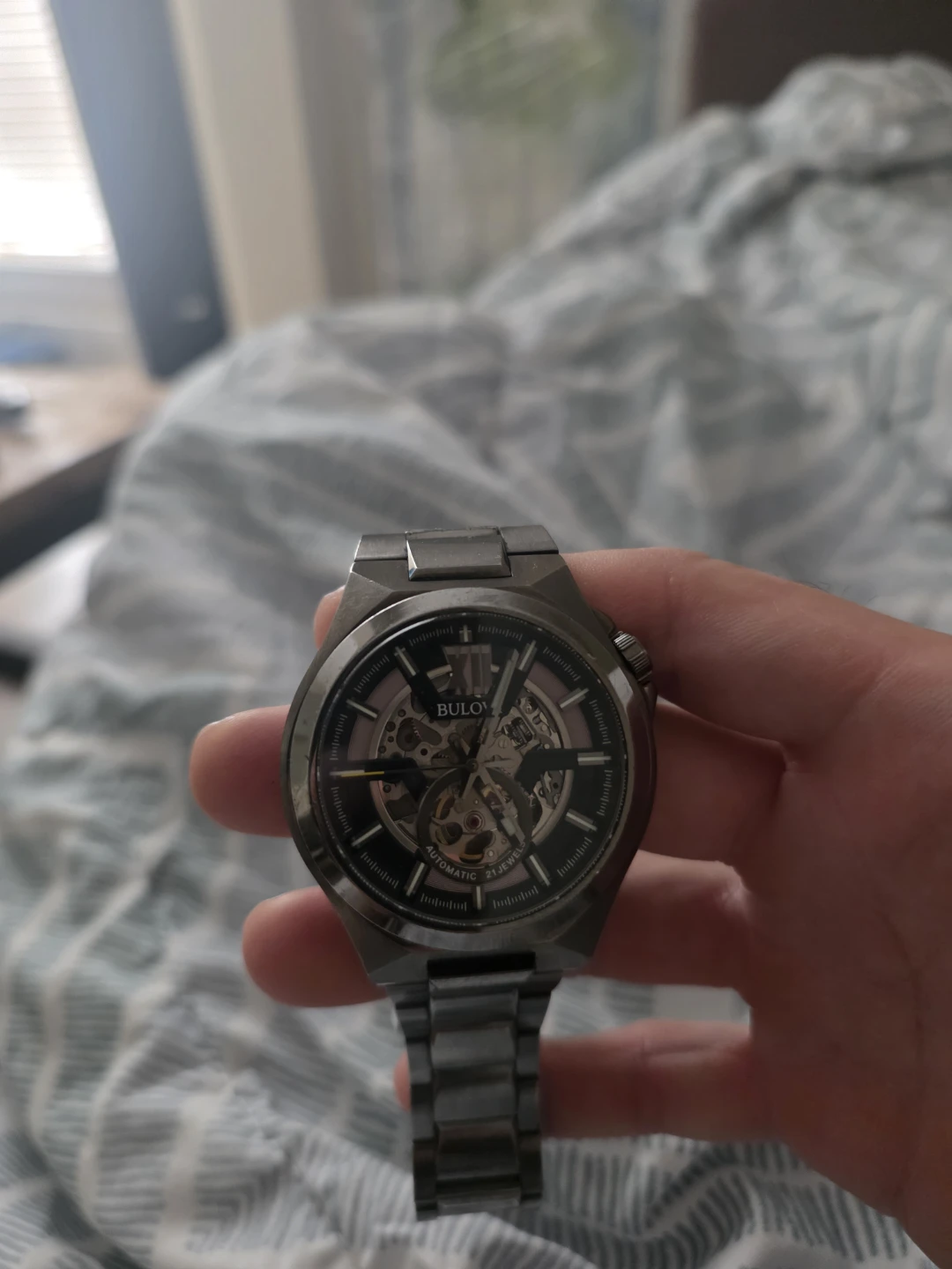 Bulova Automatic 21 Jewels Skeleton Watch
