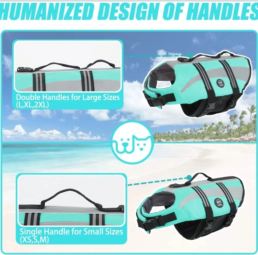 Turquoise Dog Life Vest -Large - photo 2