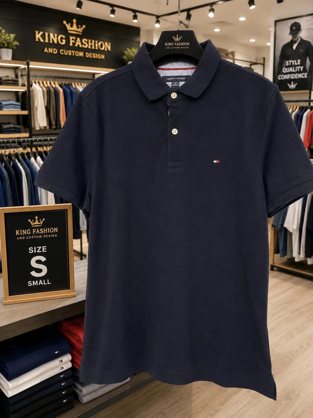 Tommy Hilfiger Navy Blue Polo Shirt