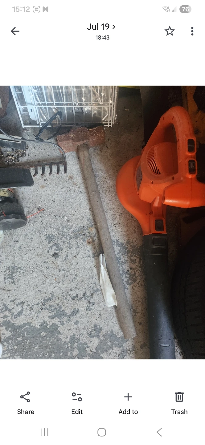Orange Leaf Blower