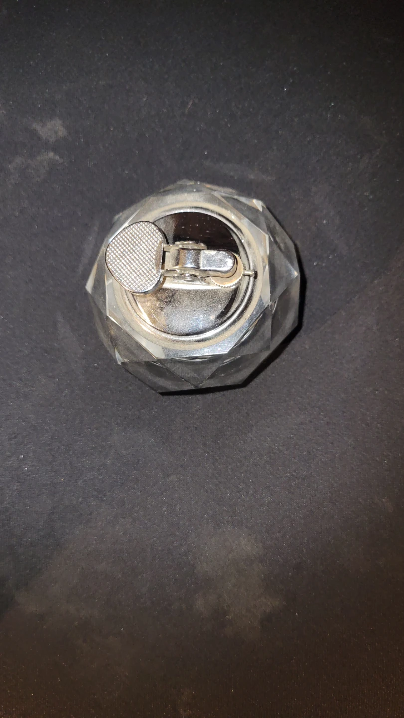 Vintage faceted crystal table lighter - photo 3